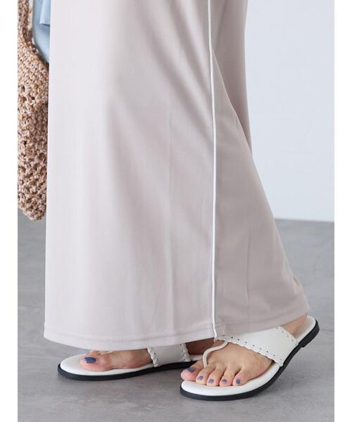 Lugnoncure（ルノンキュール）の「サイドラインジョーゼットナロースカート（スカート・レディース・ベージュ/グレー/ブラック・F）」の20枚目の写真