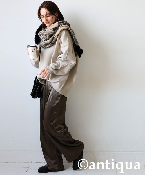 antiqua（アンティカ）の「スポンジニット（ニット/セーター・レディース・ブラック/ブルー/ベージュ/レッド・ONESIZE）」の16枚目の写真