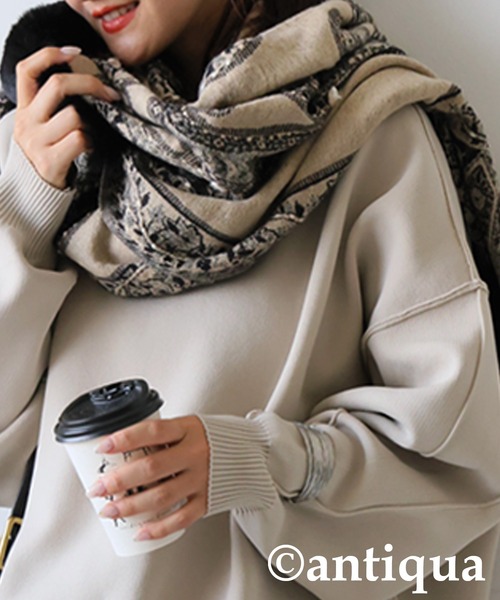 antiqua（アンティカ）の「スポンジニット（ニット/セーター・レディース・ブラック/ブルー/ベージュ/レッド・ONESIZE）」の19枚目の写真