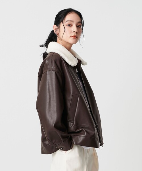 WEB限定】レザーライク 2WAYブルゾン（ブルゾン）｜BEAUTY&YOUTH