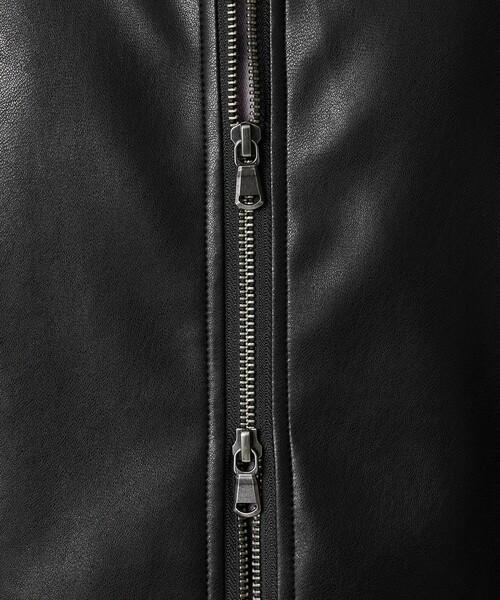 BEAUTY&YOUTH UNITED ARROWS(ビューティーアンドユースユナイテッドアローズ)の「【WEB限定】レザーライク 2WAYブルゾン(ブルゾン・レディース・ダークブラウン/ブラック・FREE)」の8枚目の写真