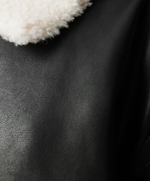 BEAUTY&YOUTH UNITED ARROWS(ビューティーアンドユースユナイテッドアローズ)の「【WEB限定】レザーライク 2WAYブルゾン(ブルゾン・レディース・ダークブラウン/ブラック・FREE)」の6枚目の写真