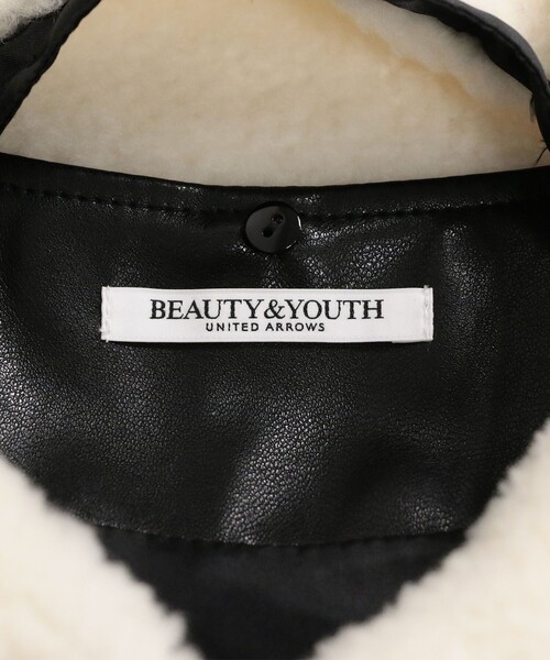 BEAUTY&YOUTH UNITED ARROWS(ビューティーアンドユースユナイテッドアローズ)の「【WEB限定】レザーライク 2WAYブルゾン(ブルゾン・レディース・ダークブラウン/ブラック・FREE)」の4枚目の写真