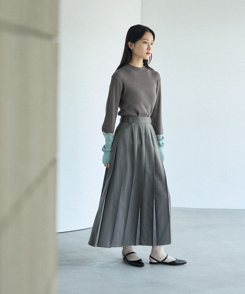 LEPSIM（レプシィム）の「12ゲージ袖配色プルオーバー2　497490（ニット/セーター・レディース・グレー×サックスブルー/グレー×ピンク/ホワイト×レッド/ブラック×レッド/ブラック×グリーン/ブラック×イエロー/ブラウン系その他・FREE）」の20枚目の写真