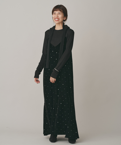 IENA（イエナ）の「COUTURE D’ADAM/クチュールドアダム Glitter Dress ベロアワンピース 261（ワンピース・レディース・ブラック・36）」の8枚目の写真