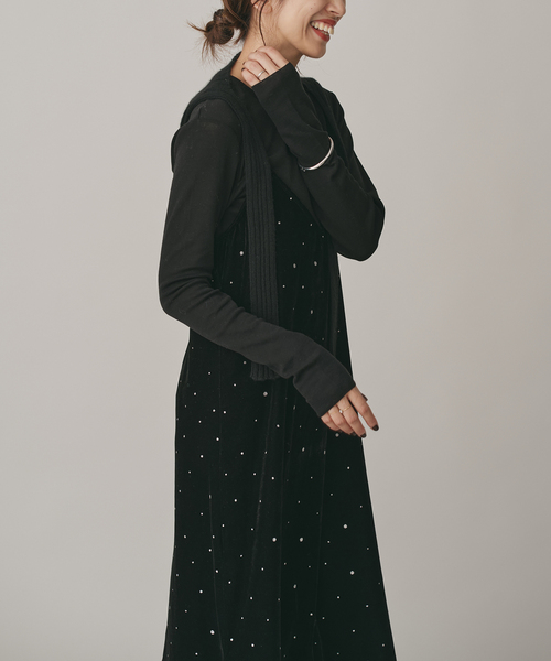 IENA（イエナ）の「COUTURE D’ADAM/クチュールドアダム Glitter Dress ベロアワンピース 261（ワンピース・レディース・ブラック・36）」の21枚目の写真