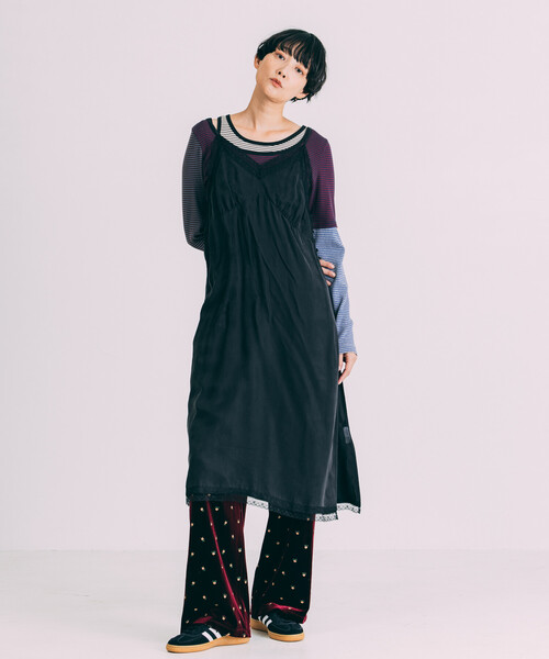 Freada（フリーダ）の「Freada/フリーダ 小花刺繍 ベロアパンツ（その他パンツ・レディース・ブラック/ワインレッド・ONE SIZE）」の18枚目の写真