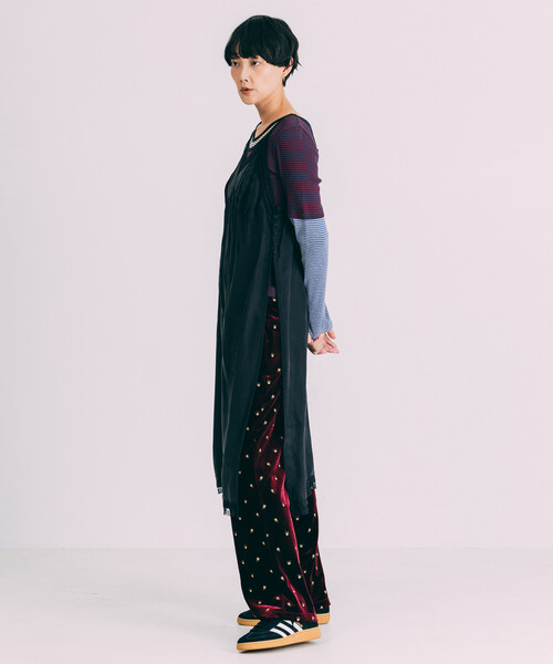 Freada（フリーダ）の「Freada/フリーダ 小花刺繍 ベロアパンツ（その他パンツ・レディース・ブラック/ワインレッド・ONE SIZE）」の20枚目の写真