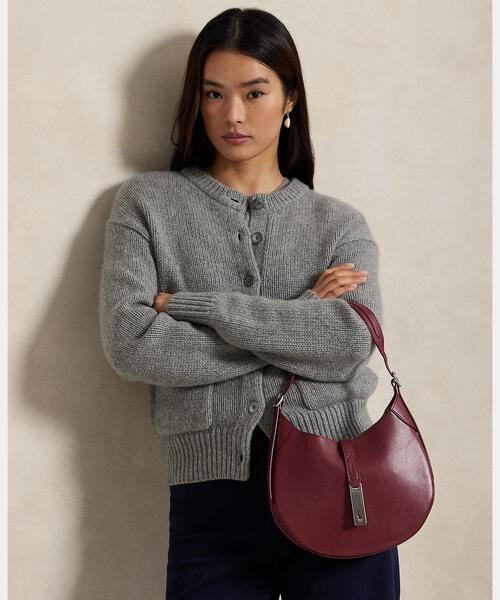 Polo ID レザー スモール ショルダーバッグ ブラック POLO RALPH LAUREN（ポロ ラルフ ローレン）の「Polo ID レザー