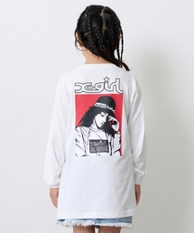 X-girl Stages | ガールバックプリント長袖Tシャツ(Tシャツ/カットソー)