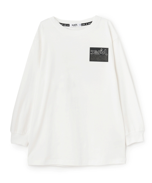 X-girl Stages(エックスガールステージス)の「ガールバックプリント長袖Tシャツ(Tシャツ/カットソー・キッズ・ブラック/オフホワイト/オレンジ・130cm/100cm/90cm/120cm/110cm/140cm)」の4枚目の写真