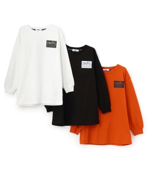 X-girl Stages(エックスガールステージス)の「ガールバックプリント長袖Tシャツ(Tシャツ/カットソー・キッズ・ブラック/オフホワイト/オレンジ・130cm/100cm/90cm/120cm/110cm/140cm)」の10枚目の写真