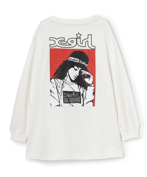 X-girl Stages(エックスガールステージス)の「ガールバックプリント長袖Tシャツ(Tシャツ/カットソー・キッズ・ブラック/オフホワイト/オレンジ・130cm/100cm/90cm/120cm/110cm/140cm)」の13枚目の写真