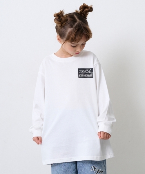 X-girl Stages(エックスガールステージス)の「ガールバックプリント長袖Tシャツ(Tシャツ/カットソー・キッズ・ブラック/オフホワイト/オレンジ・130cm/100cm/90cm/120cm/110cm/140cm)」の17枚目の写真