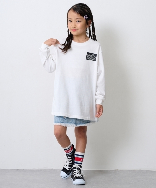 X-girl Stages(エックスガールステージス)の「ガールバックプリント長袖Tシャツ(Tシャツ/カットソー・キッズ・ブラック/オフホワイト/オレンジ・130cm/100cm/90cm/120cm/110cm/140cm)」の18枚目の写真