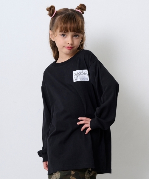 X-girl Stages(エックスガールステージス)の「ガールバックプリント長袖Tシャツ(Tシャツ/カットソー・キッズ・ブラック/オフホワイト/オレンジ・130cm/100cm/90cm/120cm/110cm/140cm)」の22枚目の写真