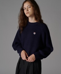 Lui's（ルイス）の「【FILA×Lui's】ハイネッククロップドニット（ニット/セーター・レディース）」