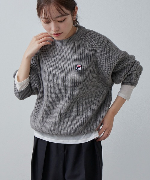 Lui's（ルイス）の「【FILA×Lui's】ハイネッククロップドニット