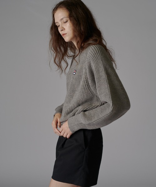 Lui's（ルイス）の「【FILA×Lui's】ハイネッククロップドニット
