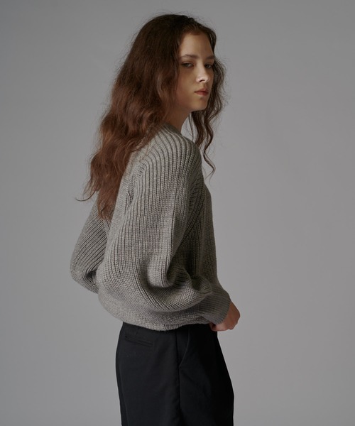 Lui's（ルイス）の「【FILA×Lui's】ハイネッククロップドニット