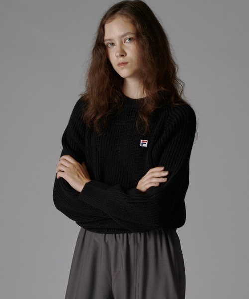 Lui's（ルイス）の「【FILA×Lui's】ハイネッククロップドニット