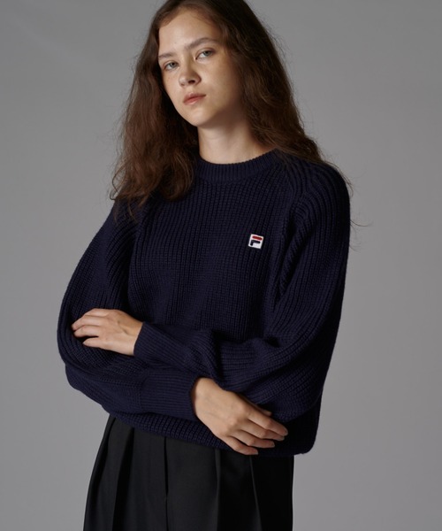 Lui's（ルイス）の「【FILA×Lui's】ハイネッククロップドニット