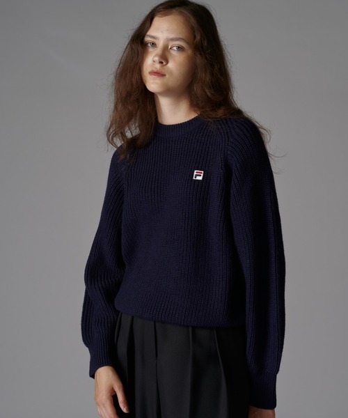 Lui's（ルイス）の「【FILA×Lui's】ハイネッククロップドニット