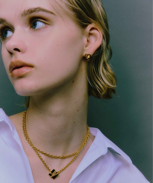 LAPUIS（ラピュイ）の「LAPUIS(ラピュイ)Coil Circle pierced earrings（ピアス（両耳用）・レディース・シルバー/ゴールド/マルチ・FREE）」の9枚目の写真