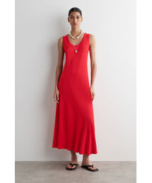 cross linen ジャンスカレッド ジャンパースカート（レッド/赤色系）ファッション通販 - ZOZOTOWN