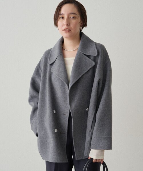 loungedress チェスターリバーコート Loungedress コート アウター ミドルリバーコート レディース