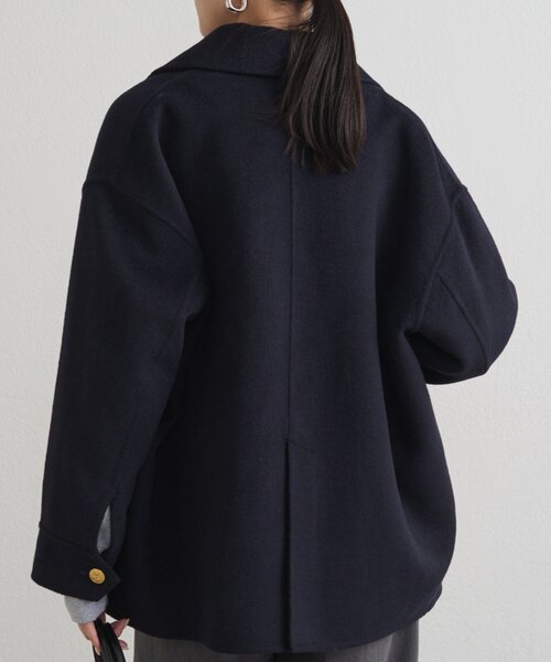 タグ付き新品【LOUNGEDRESS】ミドルリバーコート　ネイビー ミドルリバーコート（その他アウター）｜LOUNGEDRESS（ラウンジドレス