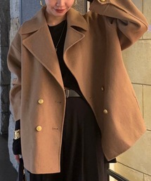 Loungedress ラウンジドレス ウールリバージレコート LOUNGEDRESS（ラウンジドレス）の「ジャージーノーカラーコート