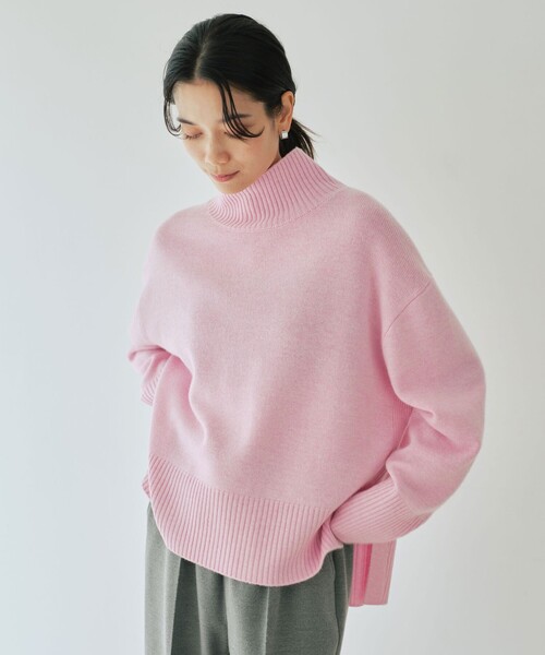 size SHORTあり］SERENITY ハイネック プルオーバー ニット（ニット