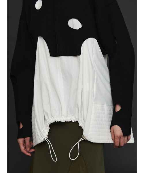 UN3D.（アンスリード）の「PADDING HEM DESIGN SH CAMISOLE / パデッドヘムデザインシャツキャミソール（シャツ/ブラウス・レディース・ホワイト/グレー/ブラック・36/38）」の6枚目の写真