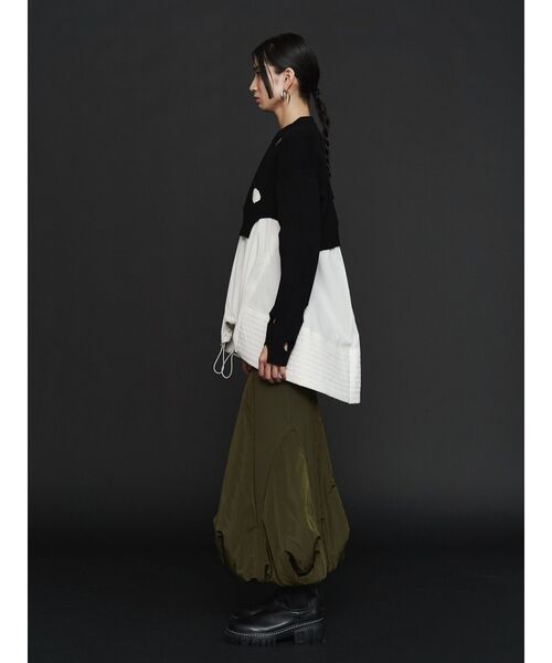 UN3D.（アンスリード）の「PADDING HEM DESIGN SH CAMISOLE / パデッドヘムデザインシャツキャミソール（シャツ/ブラウス・レディース・ホワイト/グレー/ブラック・36/38）」の9枚目の写真