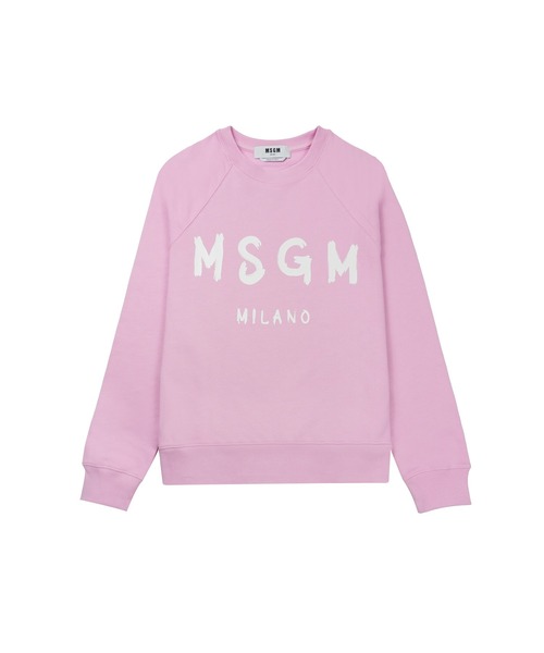 MSGM（エムエスジーエム）の「【NEW】MSGM ブラッシュロゴ スウェットシャツ（スウェット・レディース・オリーブ/ピンク・L/S/M/XS）」の2枚目の写真
