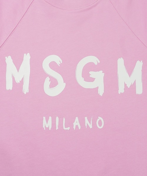 MSGM（エムエスジーエム）の「【NEW】MSGM ブラッシュロゴ スウェットシャツ（スウェット・レディース・オリーブ/ピンク・L/S/M/XS）」の6枚目の写真