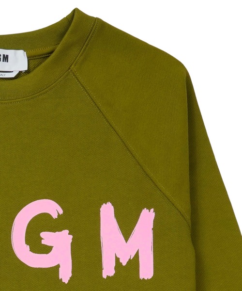MSGM（エムエスジーエム）の「【NEW】MSGM ブラッシュロゴ スウェットシャツ（スウェット・レディース・オリーブ/ピンク・L/S/M/XS）」の7枚目の写真
