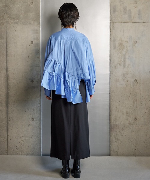RUMCHE(ラムシェ)の「Inverted Pleats Skirt / インバーテッドプリーツスカート(スカート・レディース・ブラック・FREE)」の3枚目の写真
