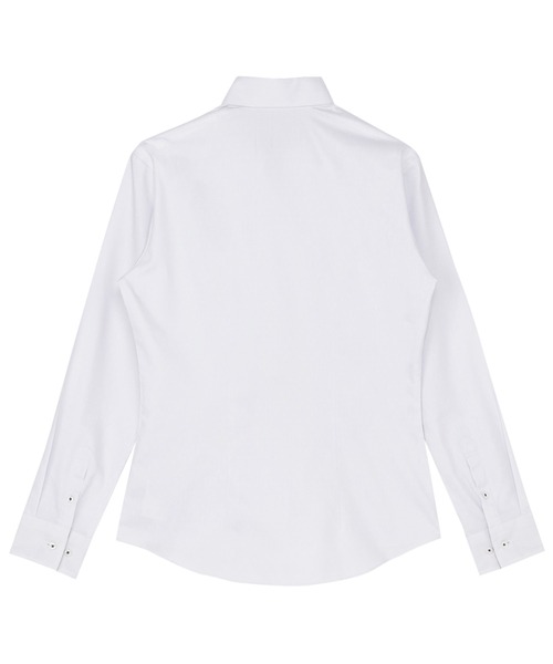 TOKYO SHIRTS（トウキョウシャツ）の「形態安定ノーアイロン スキッパー 長袖ビジネスワイシャツ（ビジネスシャツ・レディース・パープル・LL/S/M/L/XL/XS）」の2枚目の写真