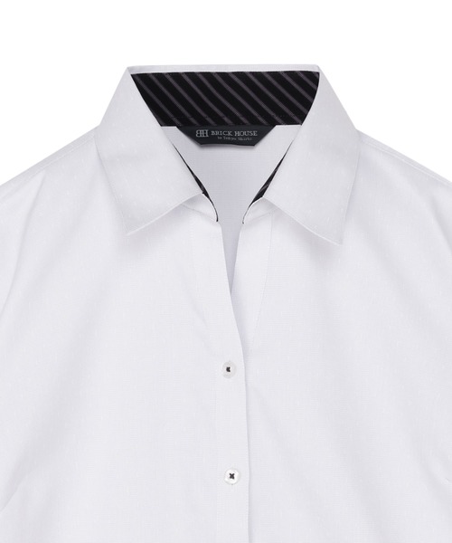 TOKYO SHIRTS（トウキョウシャツ）の「形態安定ノーアイロン スキッパー 長袖ビジネスワイシャツ（ビジネスシャツ・レディース・パープル・LL/S/M/L/XL/XS）」の3枚目の写真