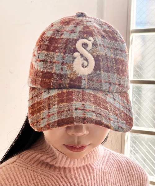 Casselini（キャセリーニ）の「Casselini(キャセリーニ)ロゴキャップ（キャップ・レディース・ブラック/チェック・FREE）」の2枚目の写真