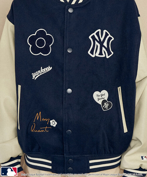 MLB × MARY QUANT/エムエルビー × マリークワント スタジャン セール】MLB × MARY QUANT/エムエルビー × マリークワント MLB×MARY