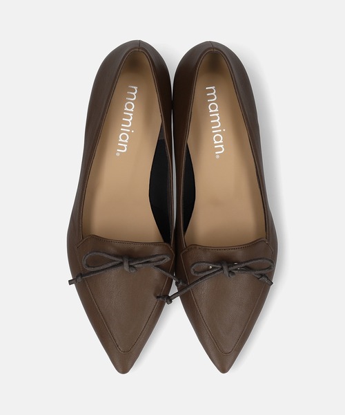 MAMIAN(マミアン)の「紐リボン フラット ローファー(ローファー・レディース・ブラック/ダークブラウン・23.0cm/24.5cm/23.5cm/22.5cm/24.0cm/25.0cm)」の14枚目の写真