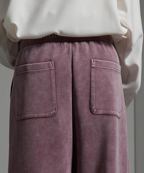 CIYOT（シヨウト）の「【CIYOT-シヨウト-】ヴィンテージ加工ケミカルウォッシュ ドローコード ワイドストレート ダンボールスウェットパンツ【セットアップ対応】（スウェットパンツ・メンズ・ブルー系/ブラウン/ボルドー/グレー/ブラック・S/M/L）」の17枚目の写真