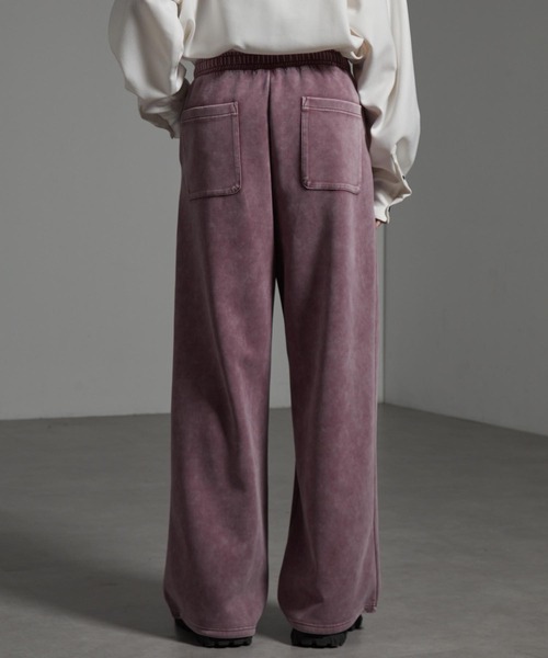 CIYOT（シヨウト）の「【CIYOT-シヨウト-】ヴィンテージ加工ケミカルウォッシュ ドローコード ワイドストレート ダンボールスウェットパンツ【セットアップ対応】（スウェットパンツ・メンズ・ブルー系/ブラウン/ボルドー/グレー/ブラック・S/M/L）」の22枚目の写真