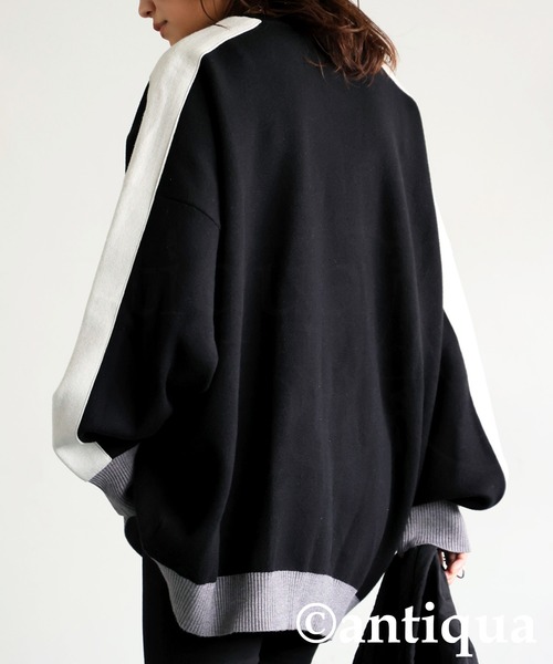 配色ラインニット（ニット/セーター）｜antiqua（アンティカ）の