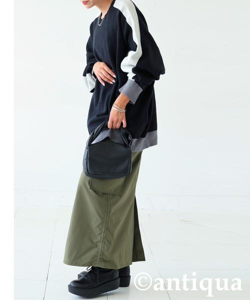 antiqua（アンティカ）の「配色ラインニット（ニット/セーター・レディース・ネイビー/ブラック/カーキ・ONESIZE）」の13枚目の写真