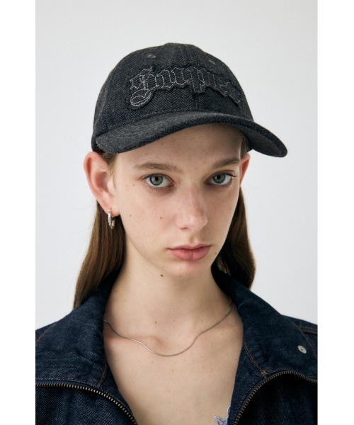 MOUSSY(マウジー)の「PATCH WOOL BASEBALL キャップ(キャップ・レディース・ブラウン/チャコールグレー・FREE)」の2枚目の写真