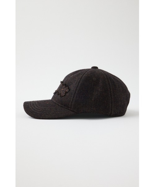 MOUSSY(マウジー)の「PATCH WOOL BASEBALL キャップ(キャップ・レディース・ブラウン/チャコールグレー・FREE)」の10枚目の写真